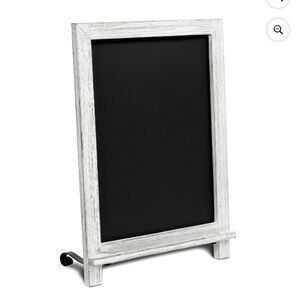Rustic Whitewash Tabletop Chalkboard 14" x 9.5" Hanging Or Freestanding